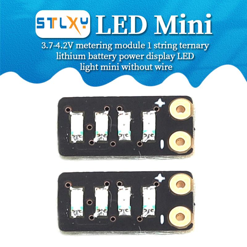 5Pcs 1S Mini LED Battery Level Display Board 3.7-4.2V 1S Lithium Capacity Meter Cable-Free Bare PCB Indicator