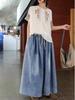 Women's Retro Washed Wide-Leg Lace-Up Jeans 2025: Casual Literary Style