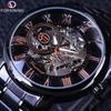 Forsining Watch Men'S Watch Fashion Casual Gold Watch Steel Belt Hollow, Automatic Mechanical Watch