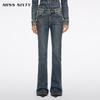 MISS SIXTY Women's Yang Mi Distressed Slim Flare Jeans, Winter 2025