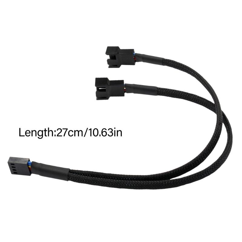 Lüfteradapter 1 auf 2 Splitterkabel für PC-Kühlsysteme unterstützt Geschwindigkeitsregelung und Überlastschutz