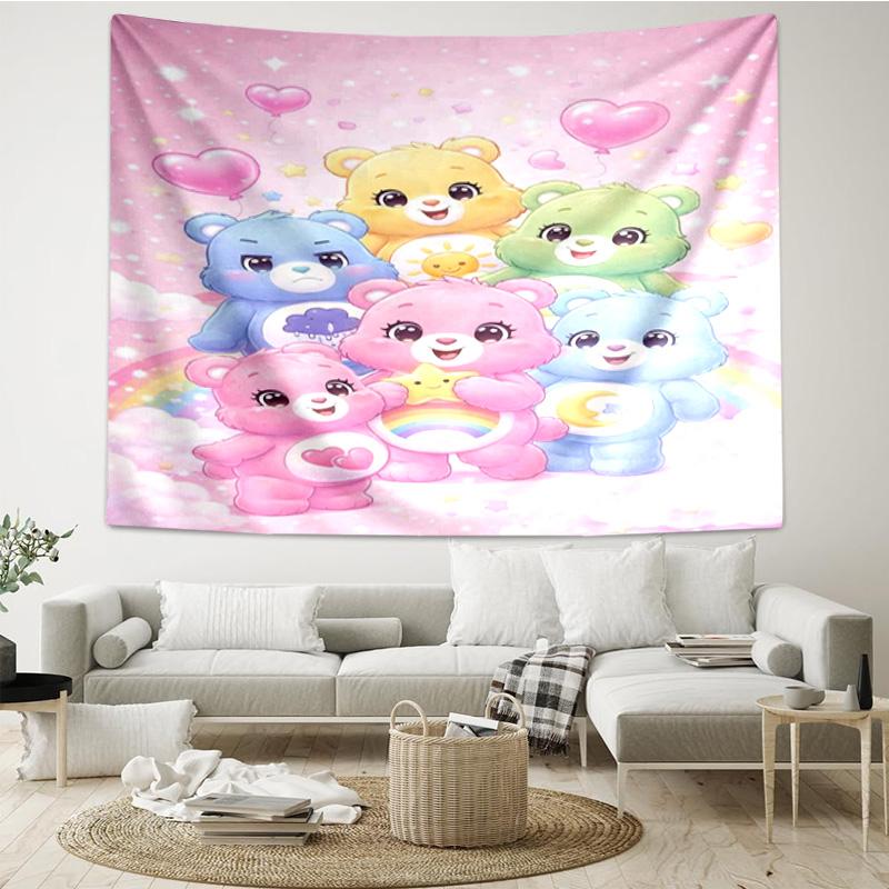 Love Bears Cozy Night Tapestry Hanging for Bedroom,Livingroom, Playroom,Decor Art Room Wall Tapestry Holiday and Birthday Gifts