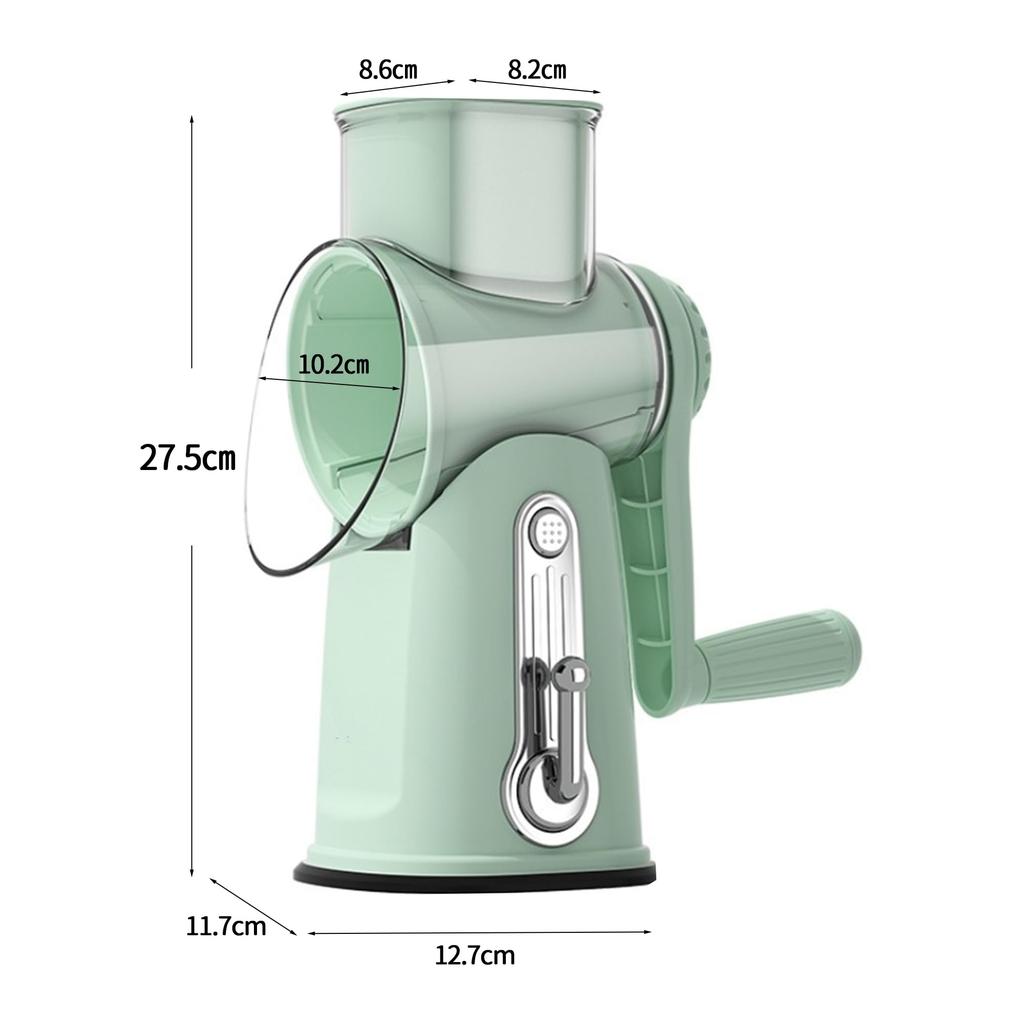 Desirable by a Professional Rotary Slicer with 5 Replacement Vegetable Stainless Steel Adjustable Multifunctional Slicer Set [Supervised Chef] 5-in-1