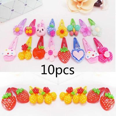 10x Colorful lovely cartoon fruit Child Hair Rubber Bands Kids hair ropes/_w