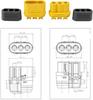 MR60 Connector Set 5 Pairs Male-Female for RC LiPo Batteries | Protective Shell Included | High Quality for Drone, ESC, Motor