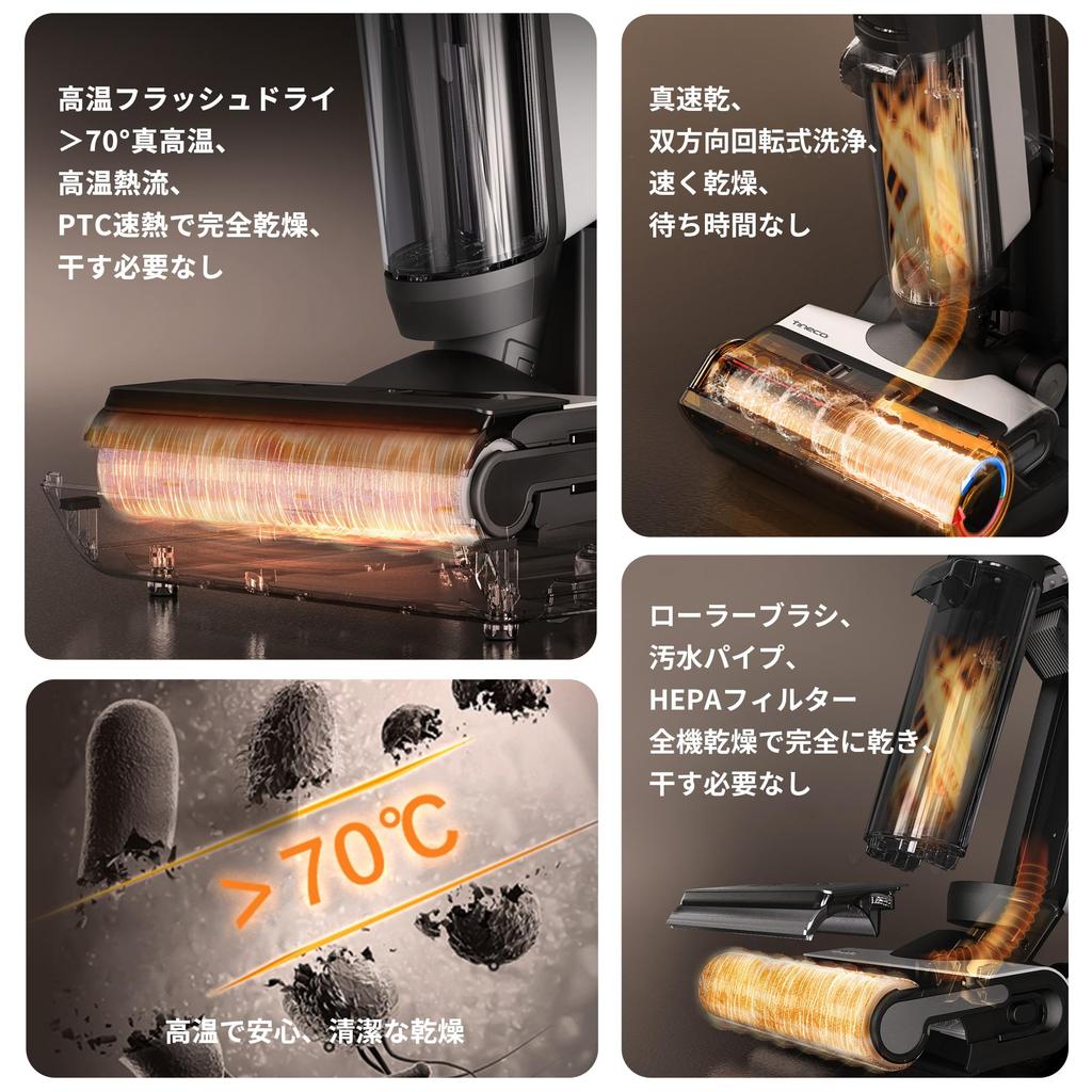 Unit Plays 5 Tineco Floor One Switch S6 Cordless Lightweight Water Wiping Vacuum Cleaner Silent Design Mop Automatic Cleaning and Drying Dirt