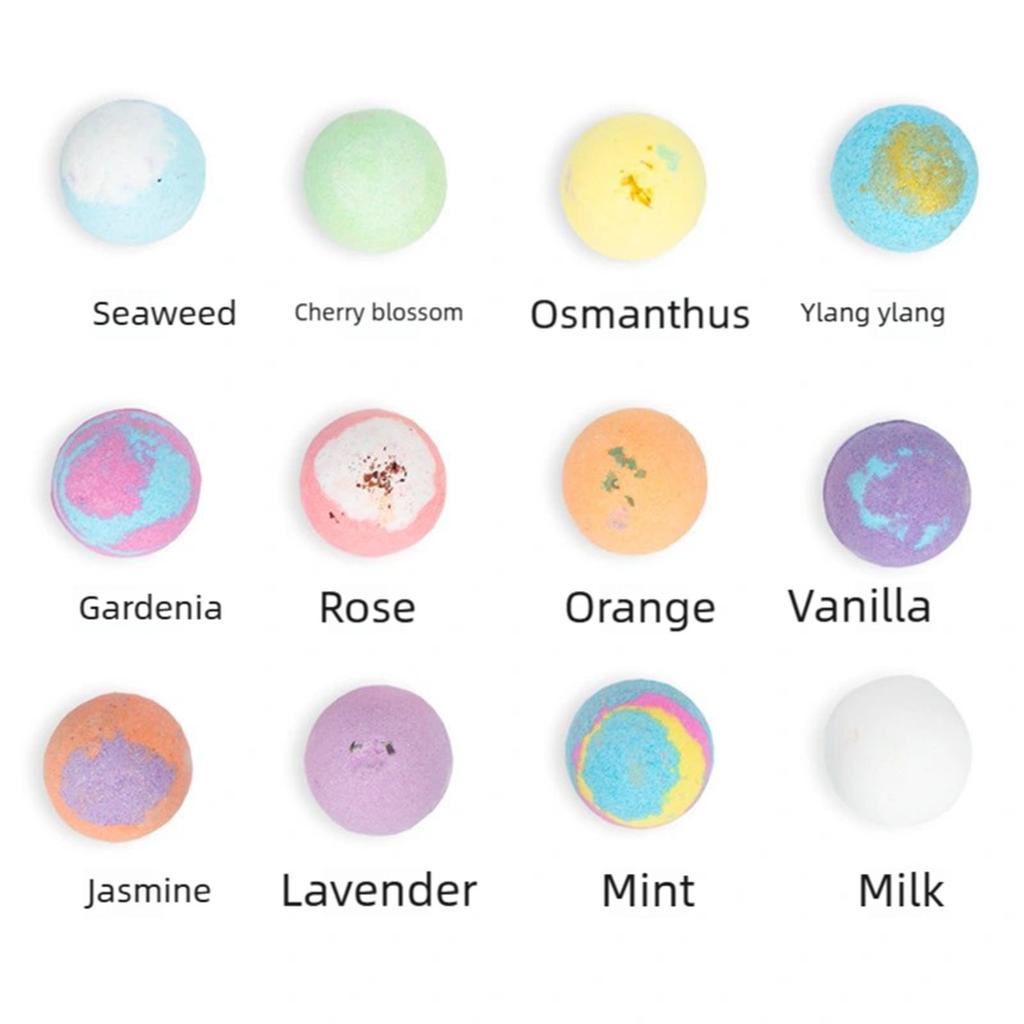 Handmade Bath Bombs Gift Set with Shea and Cocoa Butter for Moisturizing Skin Care Perfect as Birthday and Mothers Day Presents