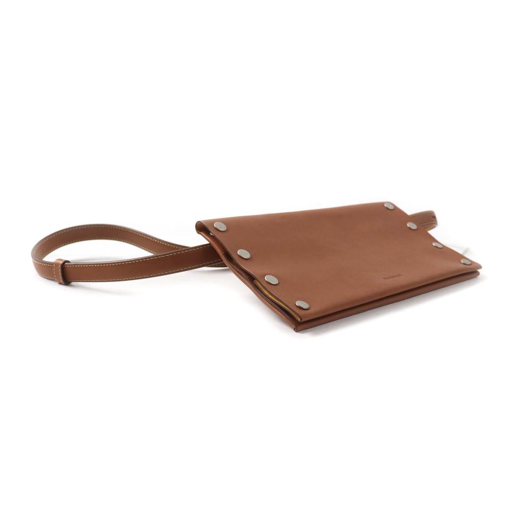 Pristine JIL SANDER Waist Bag RIVET WALLET BELT Rivet Wallet Belt Brown Leather Used