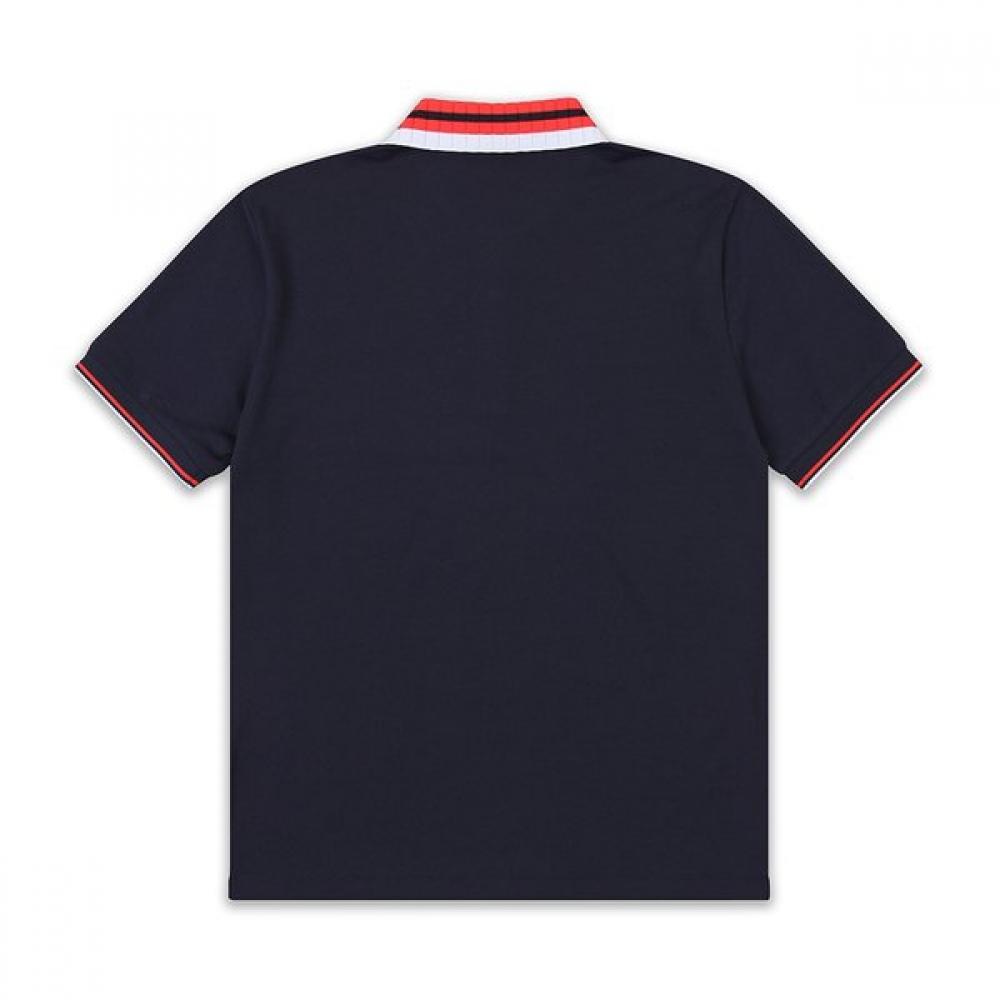 Onoff Men S ShorT Sleeve Collar PoinT T ShirT Of9002ga Navy