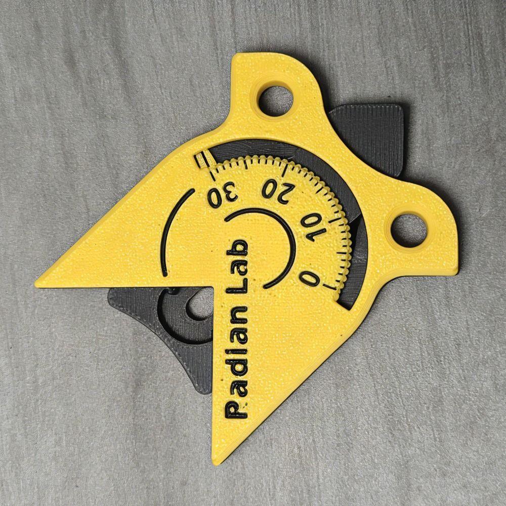 Yellow/Orange Radius Measuring Tool with Scale Measuring Instrument Corner Radius Measuring Tool Portable