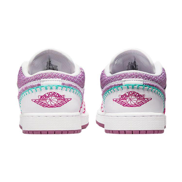 Air Jordan 1 Low SE GS White Rush Pink Washed Teal Light Bordeaux DM9037-100