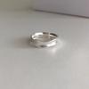 Adjustable Size Art Deco Geometric Ring Niche Minimalist Irregular Concave Glossy Plain Ring Ring Simple Fashion Versatile Ins Cold Wind Finger Ring