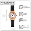Leather Analog Display Cute Waterproof Simple Synthetic Leather Strap Quartz Leisure Business Fashion Accessory Day Gift for Her Women's Watch -