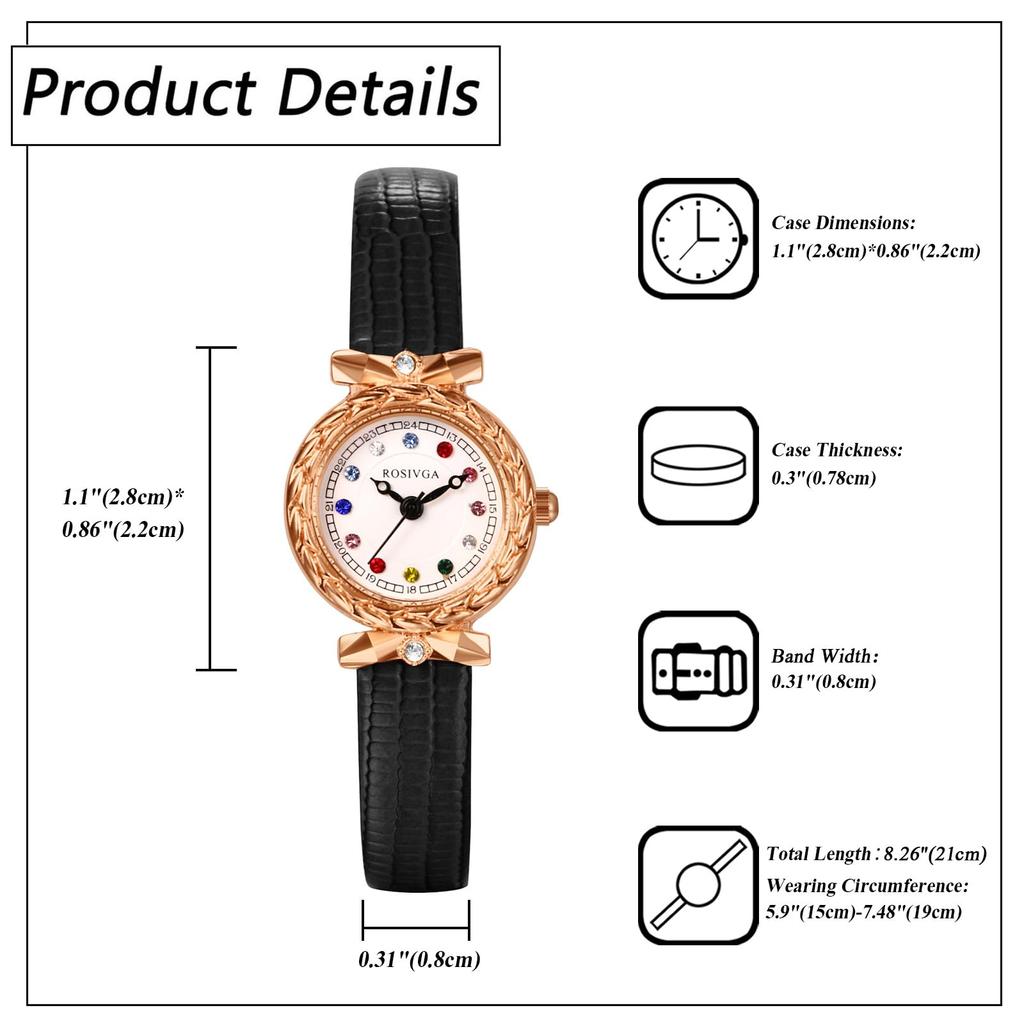 Leather Analog Display Cute Waterproof Simple Synthetic Leather Strap Quartz Leisure Business Fashion Accessory Day Gift for Her Women's Watch -