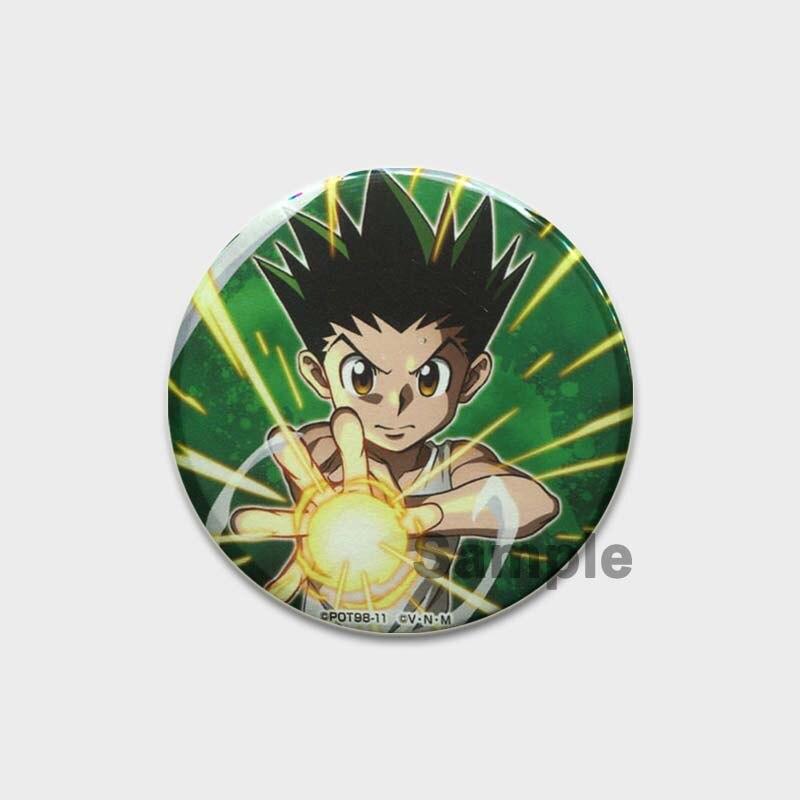 58MM Hunter x Hunter Enamel Pin Alloy Round Anime Lapel Pins