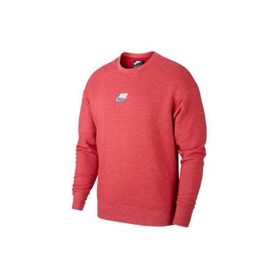 Solid Color Sport Crew Neck Sweatshirt Men Tops Red 928428-687