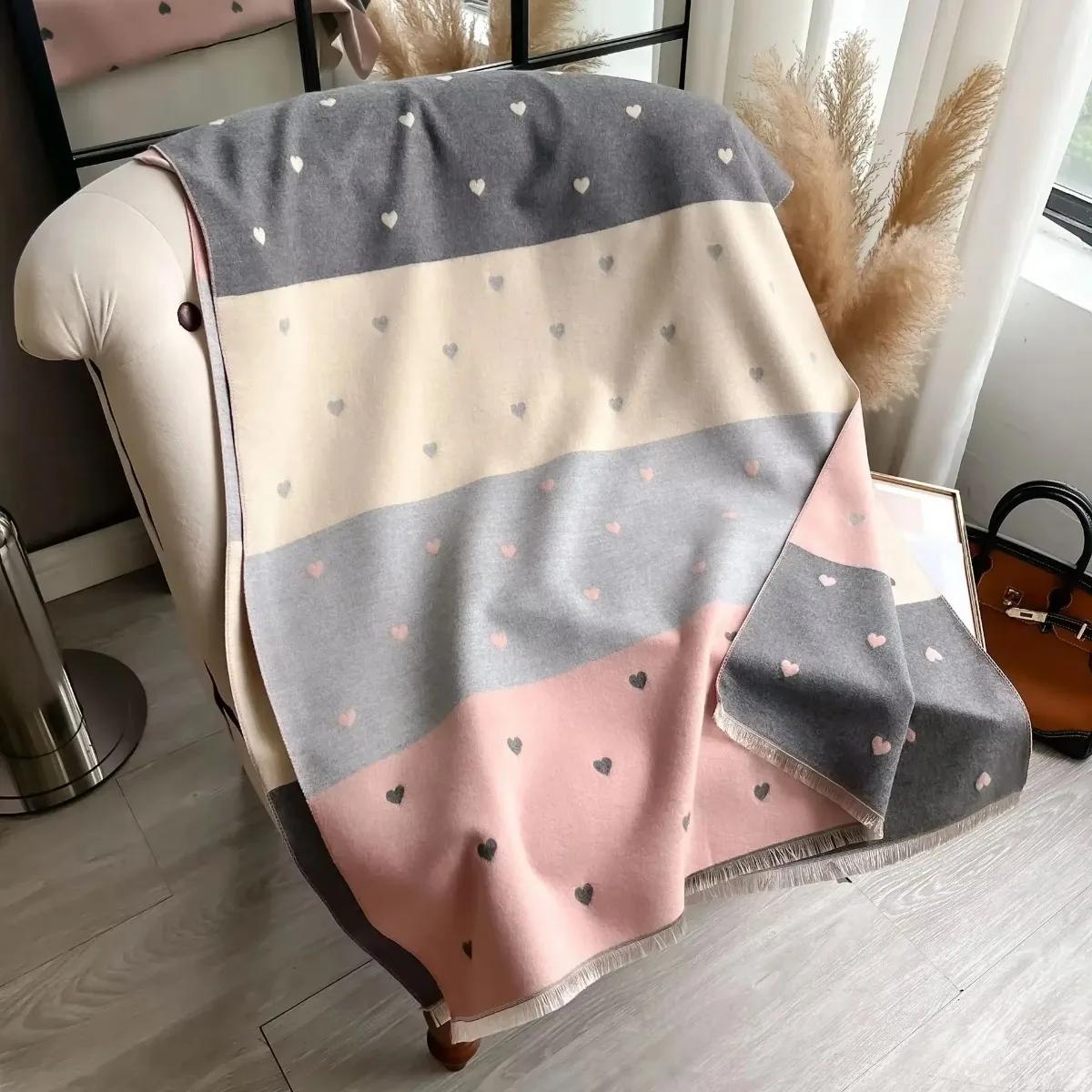

Winter Warmer Thickened Scarf For Women Elegant Tassel Pashmina Shawl Faux Cashmere Warps Autumn Luxury Blanket For Daily Wear