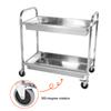 Metal Mobile Food Rolling Cart with Handle and Wheels Mobile Dining Car Trolley for Kitchen Restaurant Hospital Lab and Hotel