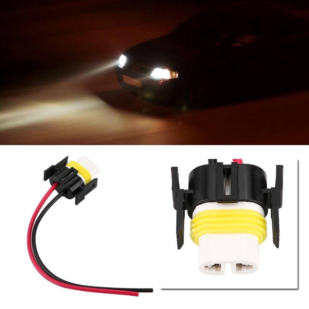 H11 Headlight Fog Lamp Retrofit Wiring Harness Female Sockets Plug Ceramics Connector Adapter