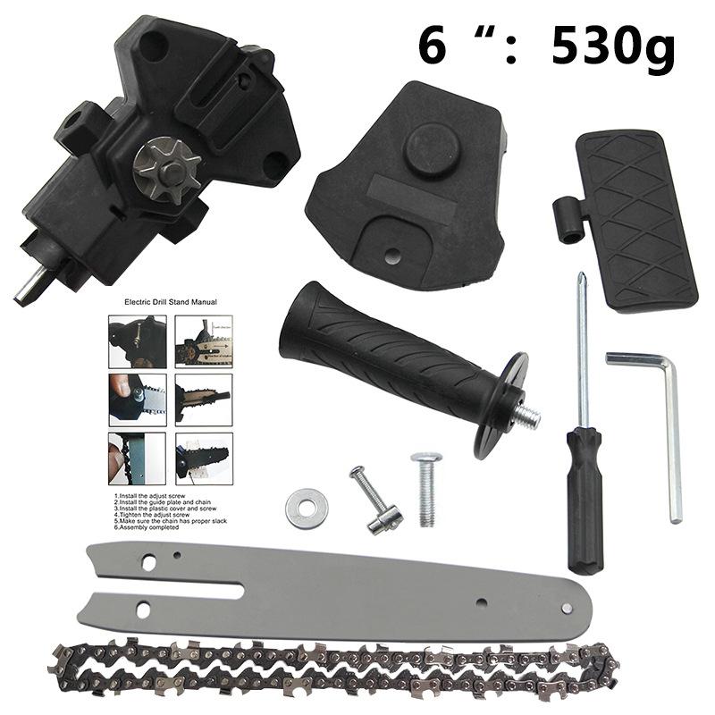

4-inch/6-inch Drill-to-Chainsaw Adapter Home Use Handheld Mini Electric Chainsaw Adapter 6inch 530g