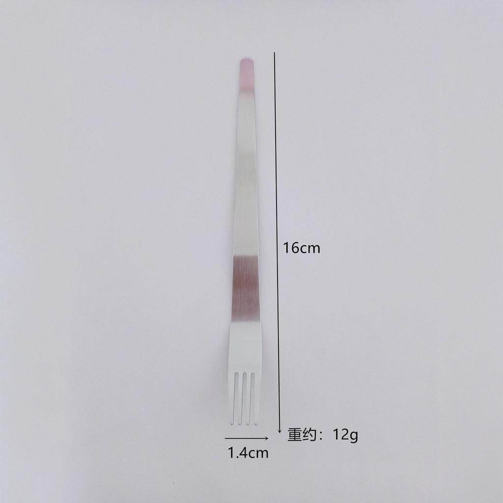 Kitchen Special Stainless Steel Fruit Fork Thickened Dessert Cake Mooncake Fork Salad Fruit Pick for Home Restaurant Daily Use