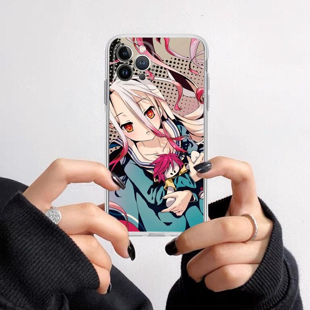 NO GAME NO LIFE Handyhülle für iPhone 16 15 8 7 6 6S Plus X SE XR XS 14 11 12 13 Mini Pro Max Handyhülle
