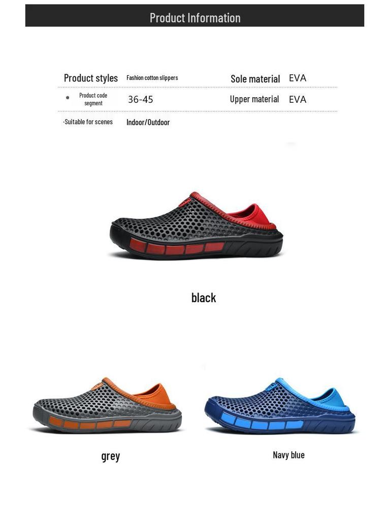 Men's Breathable Outdoor Garden & Beach Shoes - Lightweight, Comfortable, Wear-Resistant
