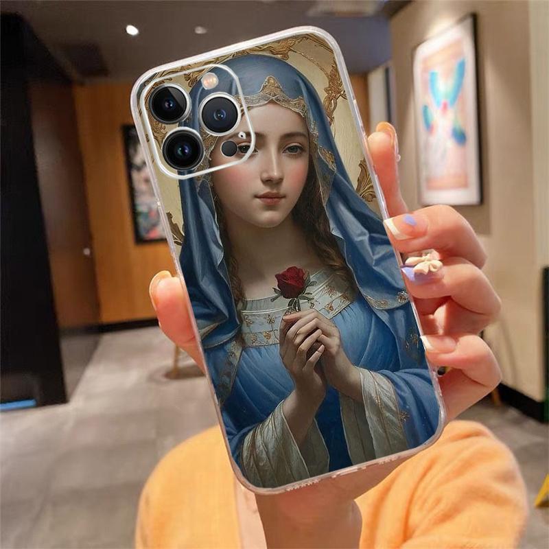 Virgin Mary Phone Case For Iphone 15 14 Pro Max 13 12 11 Pro Max XSMax XR 12 13 Mini 14 Plus