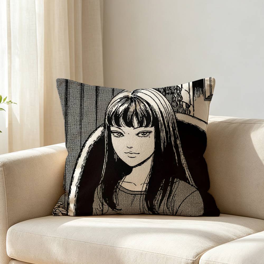 Manga Beautiful Ttomie Kkawakami Customizable Square Cushion Cover Double Sided Print Pillow Case