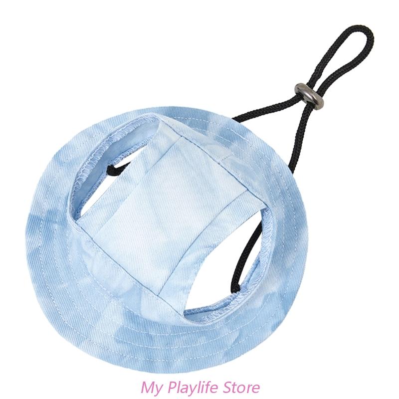 

Регулируемая шляпа для собаки, летняя тень, дышащая бейсболка для маленьких собак, шляпы для питомцев с отверстиями для ушей, аксессуары для питомцев для походов на открытом воздухе S светло-синий