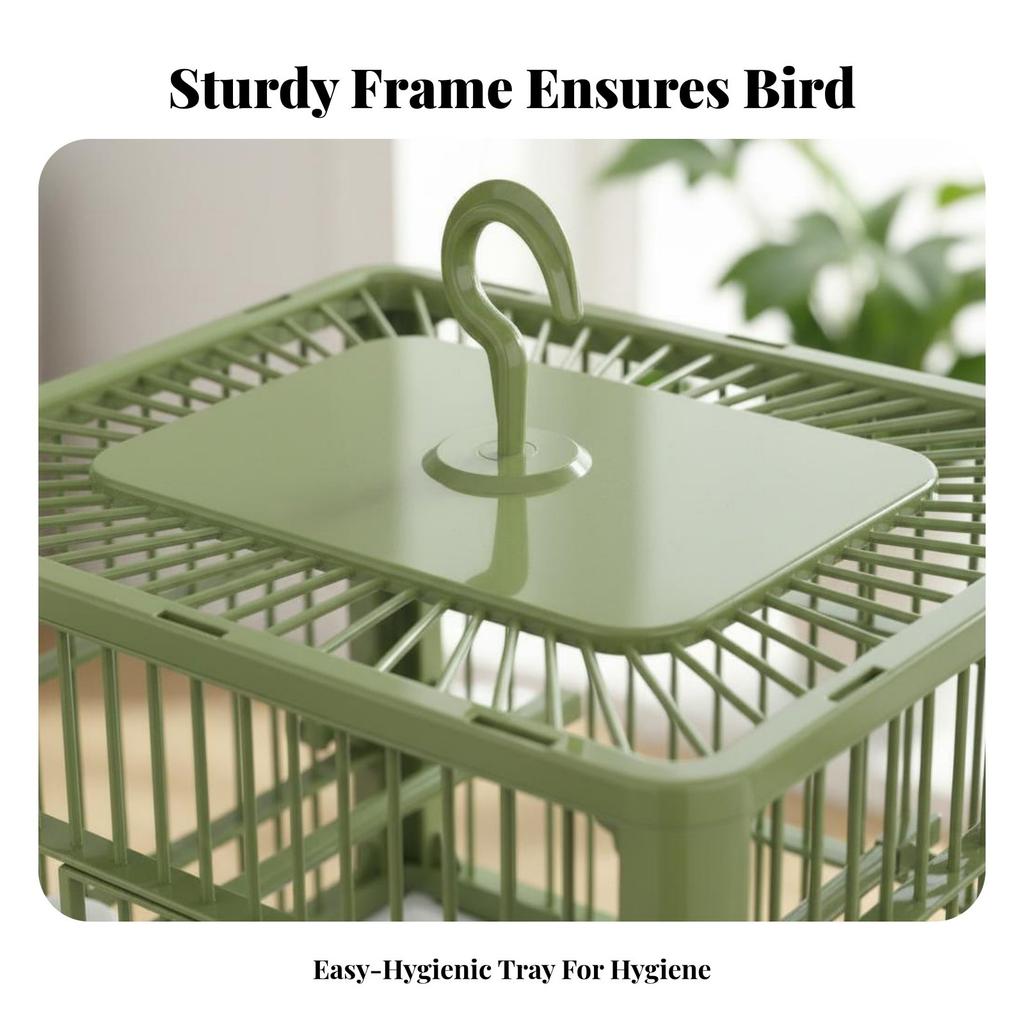 Parakeet Enclosure Easy to Clean Small Avian Enclosure Portable Avian Carrier Includes Accessories Portable Finch Carrier Sturdy