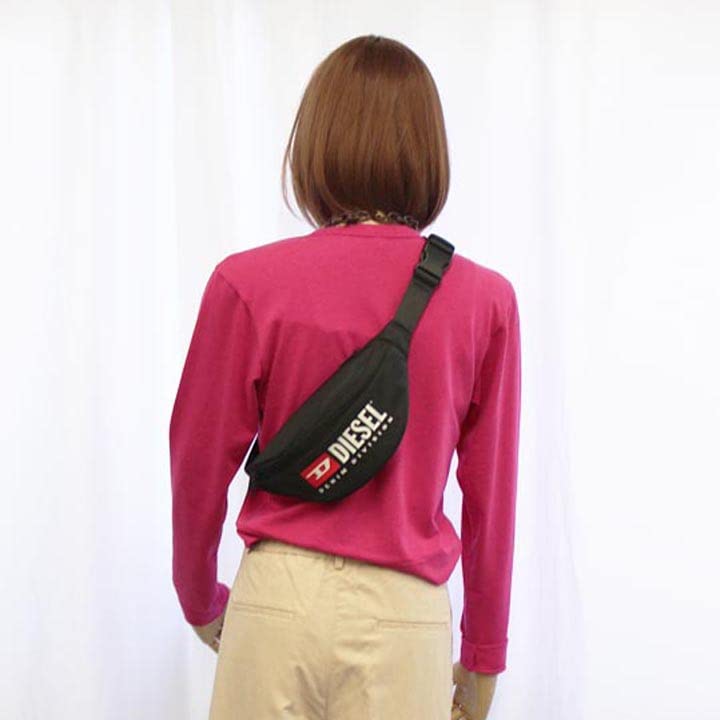 Diesel Body Bag Schwarz Print Logo RINKE BELTBAG Hüfttasche Hüfttasche Body Bag X09554-P5480-T8013 [Artikel]