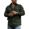 Men's Spring And Three-dimensional Patch Pocket Jacket Button Print Jacket Men