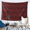 Damask  Hail Satan Black  Red Default Tapestry Decoration Art Aesthetic Tapestries Living Room Home Wall Cloth Wall Hanging