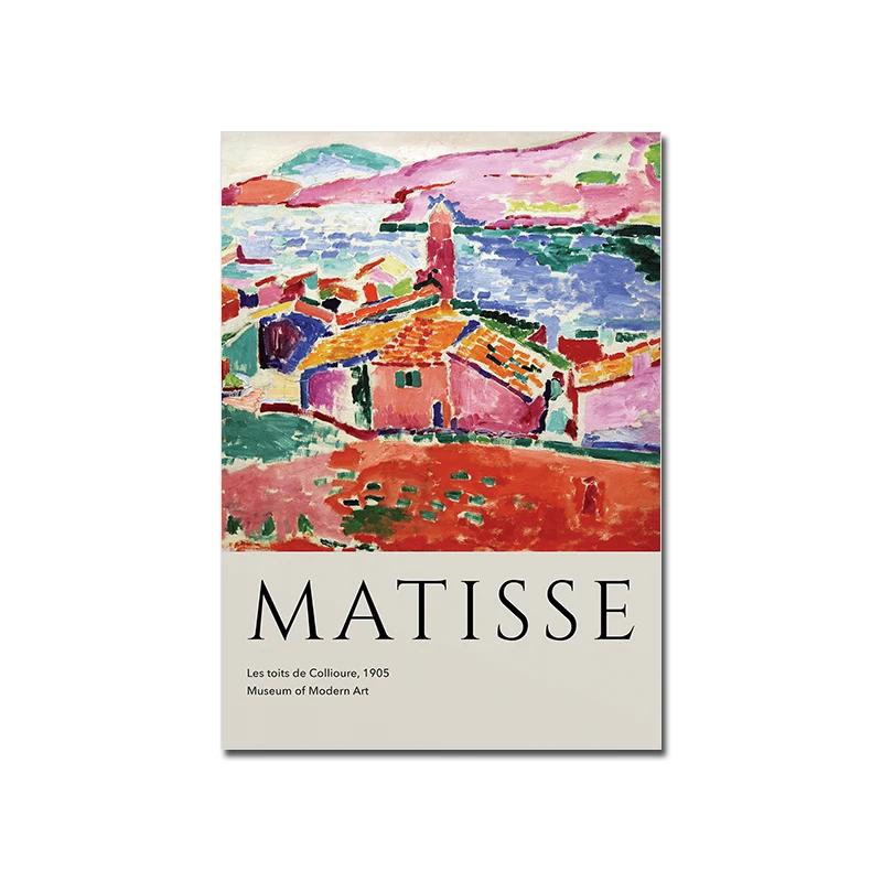 

Vintage Boho Abstract Watercolor Poster Scandinavian Canvas Painting Art Print Matisse Wall Picture for Living Room Home Decor 21cm×30cm NoFrame