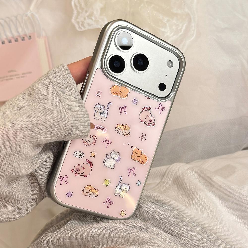 Adorable Gold-plated Cat Design, Suitable for IPhone 17 Pro Max and IPhone 16, Multiple Models Available