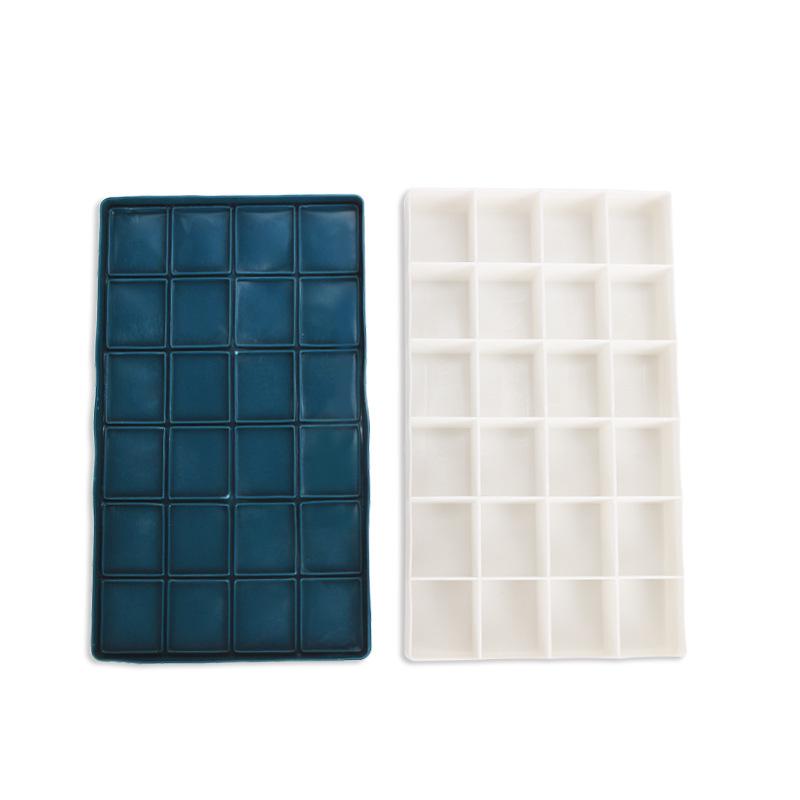 Gouache Paint Box with Soft Rubber Cover - 24 & 36 Grids for Color Mixing