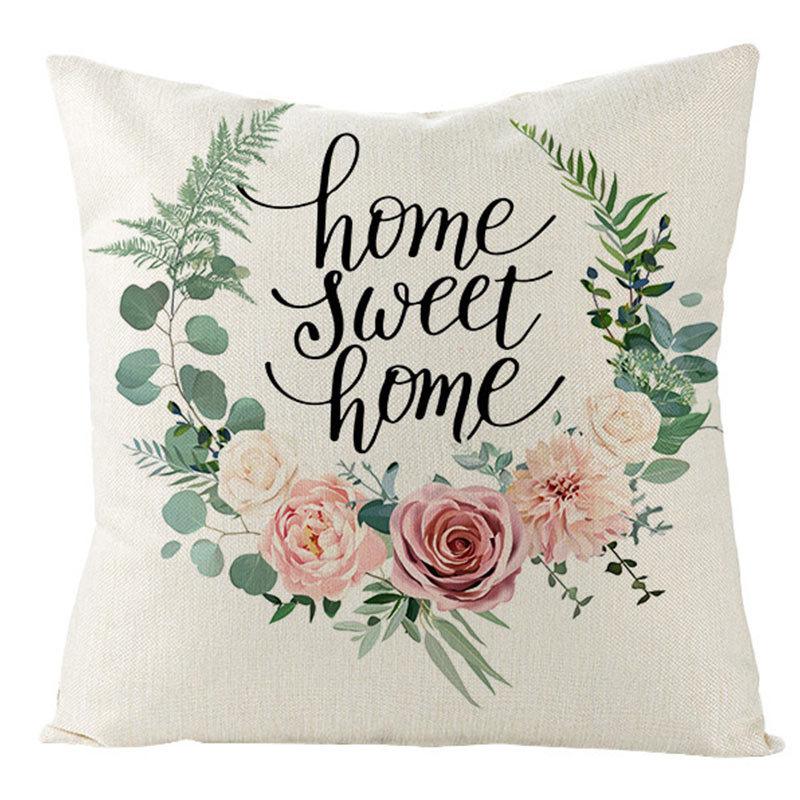 Spring Pillow Case Sofa Waist Pillow Case Garland Truck Light Luxury Home Office Pillow Pillow Case
