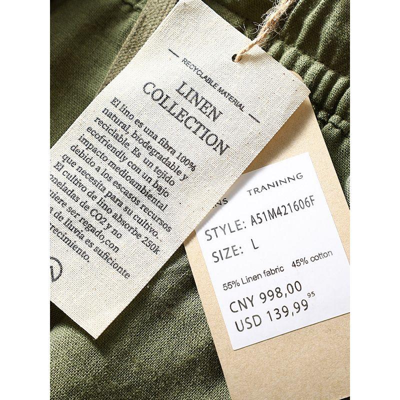 Linen Pants Men's Summer Straight-leg Thin Cotton Linen Pants Export Men's New Clothes Men's Casual Trousers Blended Men's Pants