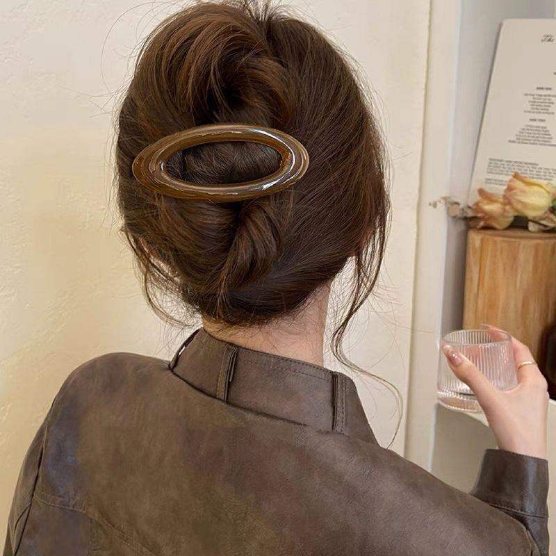 

1 шт. Зажим-автомат, зажим-краб, зажим, высококлассный аксессуар для волос, заколка для волос, простая прямая заколка