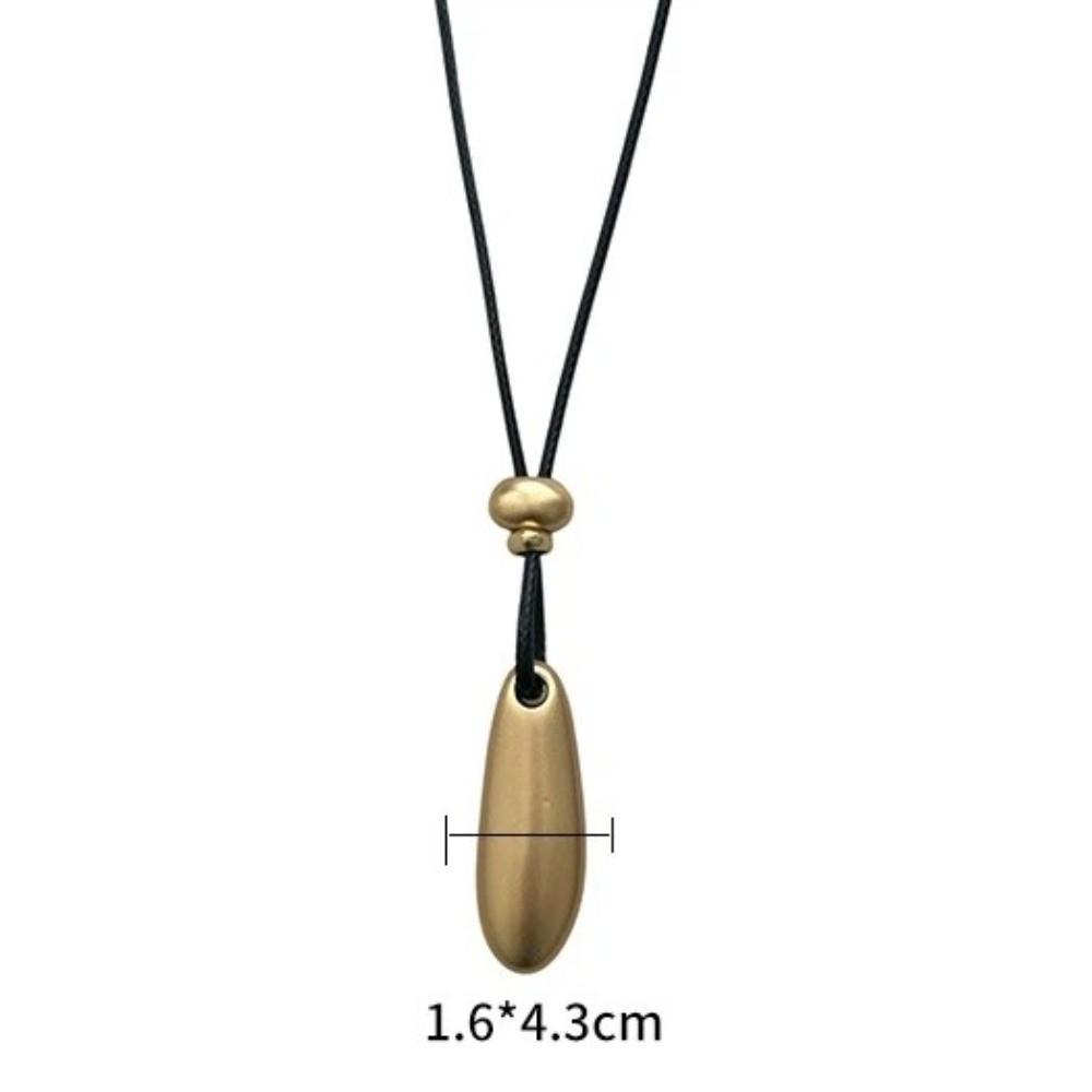 Water Drop Shaped Drop Shaped Necklace Metal Long Clavicle Chain Simple Long Necklace  Outdoor
