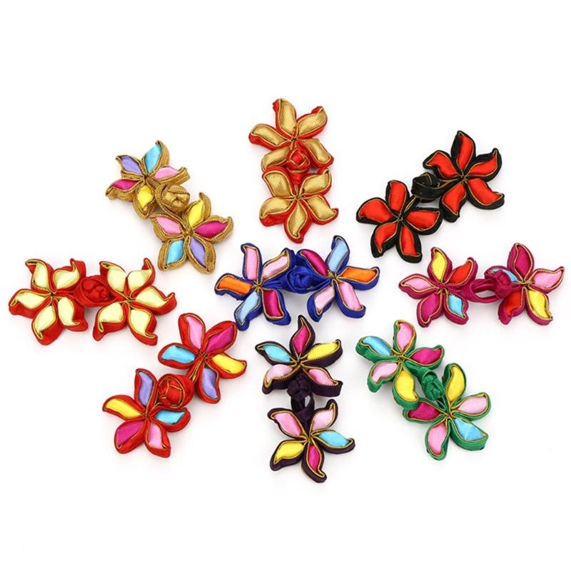 Chinese Knot Frog Buttons Cheongsam Buttons Flower Chinese Closures Buttons Sewing Fasteners for DIY Chinese Cloaks Coat