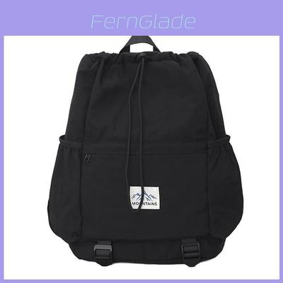 Nylon Drawstring Backpack For Kids With Casual Style And Curved Shoulder Straps For School Use