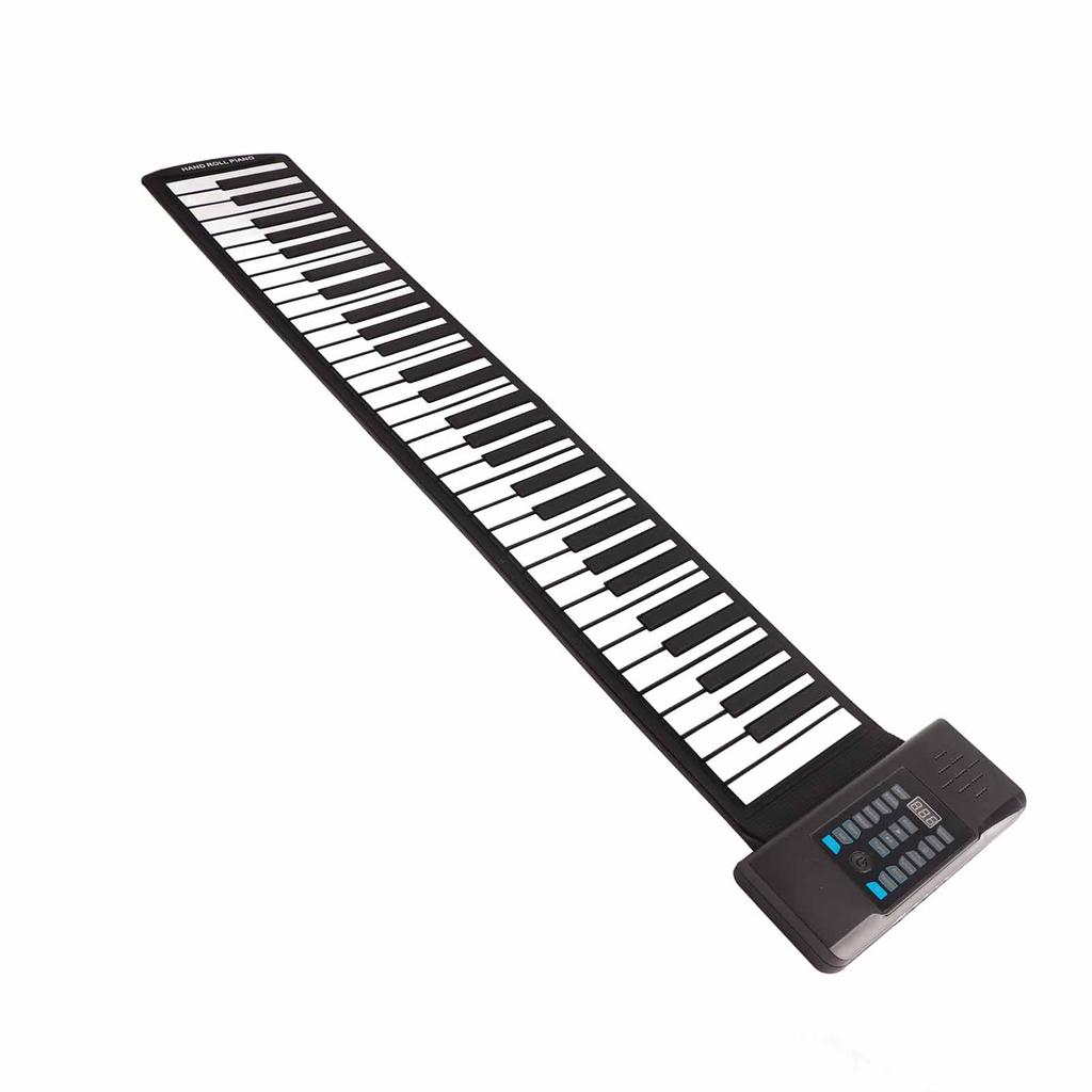 61 Keys Roll Up Keyboard Piano MIDI Function Portable Hand Roll Piano with LED Digital Display 100‑240V EU Plug