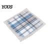 Breathable Office Chair Mat Cotton Linen Pad with Ties, Square Summer Seat Lace Decorative Trim, 15.75" x Washable for Dining Rattan