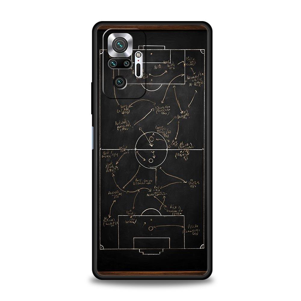 Football Basketball Tactical Board Phone Case Cover for Redmi 14C 10C Note 15 14 13 12 10 11 K40 Pro Plus 5G Soft TPU Shell Bag