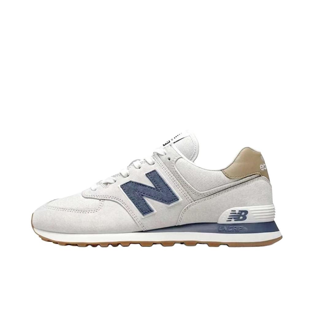 New Balance NB 574 Cushioning Abrasion Resistant Support Low top Running Shoes Unisex Blue ML574LGI(Team1420-)