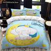 Animal Elephant Cartoon Kids Duvet Cover Queen King Twin Size Bedding Set Wildlife Comforter Cover 2/3pcs Polyester Quilt Cover