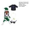 Snoop Elf on The Stool Funny Hip Hop Doll Christmas Ornaments Plush Doll Toy Collectible Home Decoration
