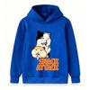 Kids Boys Girls Hoodie, Cute Cat Hamster Snack Attack Print Casual Long Sleeve Pullover Sweatshirt for Daily Wear